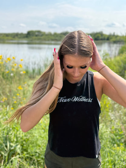 Newo Wellness Balance Your Medicine Wheel high neck cropped tank