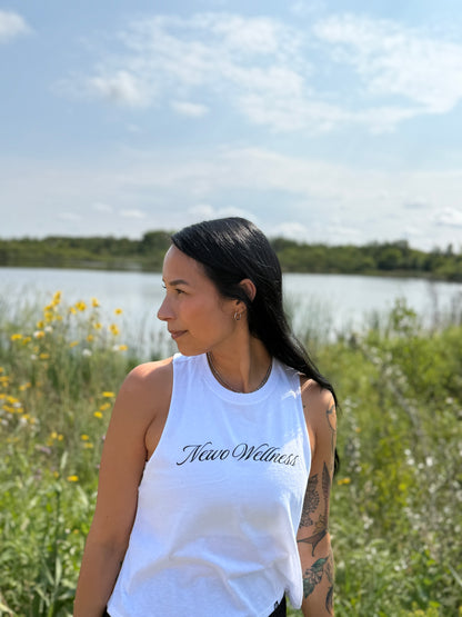 Newo Wellness Balance Your Medicine Wheel high neck cropped tank