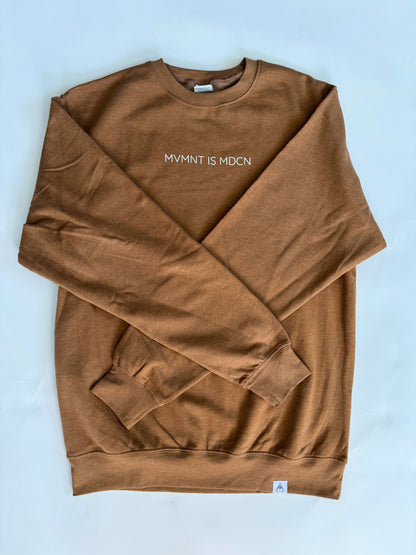 MVMNT IS MDCN Cozy Crewneck Caramel